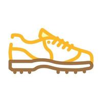 shoes cricket player footwear color icon vector illustration