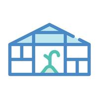 farm greenhouse color icon vector flat illustration