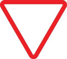 give way sign icon on white background. give way sign. flat style. give way symbol. vector