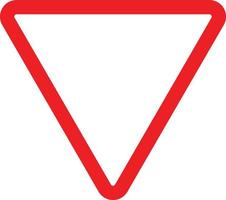 give way sign icon on white background. give way sign. flat style. give way symbol. vector