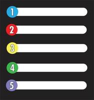 Table content rank icon. sequence rank template infographic chart list. vector