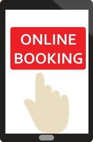 online booking sign. book online symbol. smartphone online booking. vector