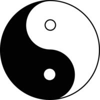 icono de ying yang sobre fondo blanco. estilo plano signo ying yang para el diseño de su sitio web, logotipo, aplicación, ui. vector