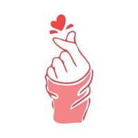 hand with a heart vector