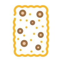 cracker dessert color icon vector illustration