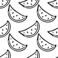 seamless watermelon pattern. vector doodle illustration with watermelon. pattern with watermelon