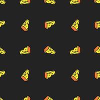 seamless cheese pattern. Doodlr vector pattern with cheese icons. Colored cheese background