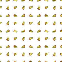 seamless cheese pattern. Doodlr vector pattern with cheese icons. Colored cheese background