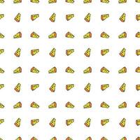 seamless cheese pattern. Doodlr vector pattern with cheese icons. Colored cheese background