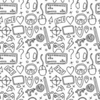 Seamless Pattern With Gaming Icons