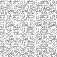 seamless pattern with gaming icons vector