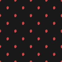 Seamless strawberries pattern. Doodle vector with red strawberries icons. Vintage strawberries pattern