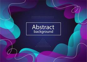 Blue violet abstract background with pink lines and circles shapes vector