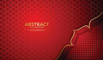 Background with bright red color flower lines 3d effect on textured dark background vector
