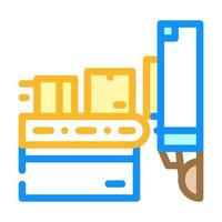 autoloading in truck wholesale color icon vector illustration