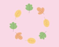 Kawaii and sweet background color. There are many shape of leaf with sweet pastel color for your design vector