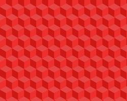 Red pattern vector cube art for your design.