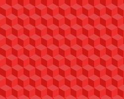 Red pattern vector cube art for your design.