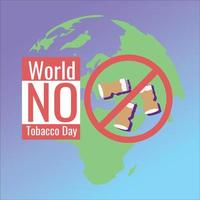 Vector illustration poster or banner for world no tobacco day