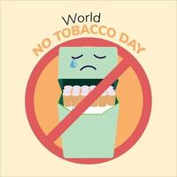 Vector illustration poster or banner for world no tobacco day