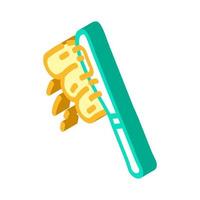 knife with peanut butter isometric icon vector illustration