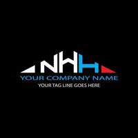 diseño creativo del logotipo de la letra nhh con gráfico vectorial vector