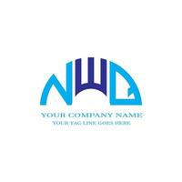 NWQ letter logo creative design with vector graphic