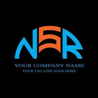 NSR letter logo creative design with vector graphic