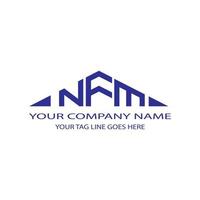 diseño creativo del logotipo de la letra nfm con gráfico vectorial vector