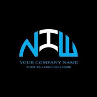 NIW letter logo creative design with vector graphic