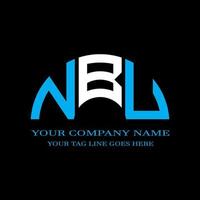 NBU letter logo creative design with vector graphic