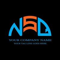 NSQ letter logo creative design with vector graphic