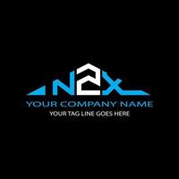 NZX letter logo creative design with vector graphic