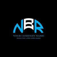 NBR letter logo creative design with vector graphic