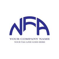 NFA letter logo creative design with vector graphic