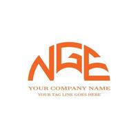 NGE letter logo creative design with vector graphic