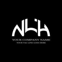 NLH letter logo creative design with vector graphic