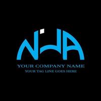 NJA letter logo creative design with vector graphic