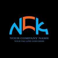 NCK letter logo creative design with vector graphic