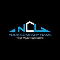 diseño creativo del logotipo de la letra ncu con gráfico vectorial vector