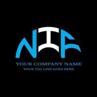 NIF letter logo creative design with vector graphic