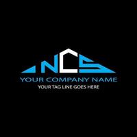 NCS letter logo creative design with vector graphic