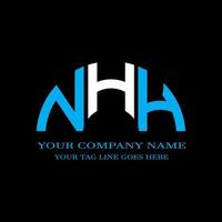 diseño creativo del logotipo de la letra nhh con gráfico vectorial vector