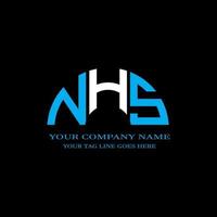 NHS letter logo creative design with vector graphic