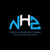 NHZ letter logo creative design with vector graphic