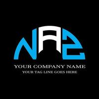 NAZ letter logo creative design with vector graphic