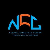 diseño creativo del logotipo de la letra ncc con gráfico vectorial vector