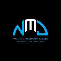 NMJ letter logo creative design with vector graphic