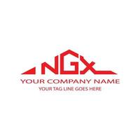 diseño creativo del logotipo de la letra ngx con gráfico vectorial vector