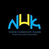 NUK letter logo creative design with vector graphic